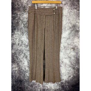 Metro Style Dress Pants Womens 12 Tweed Herringbone Wool City Life Academia NEW